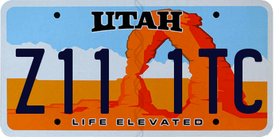 UT license plate Z111TC