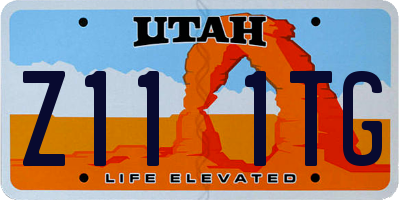 UT license plate Z111TG