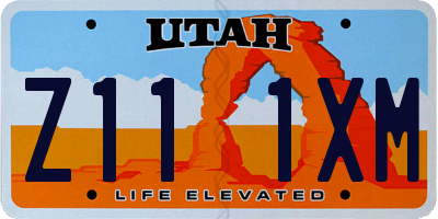 UT license plate Z111XM