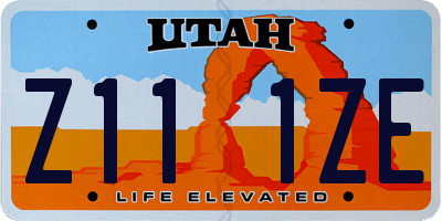 UT license plate Z111ZE