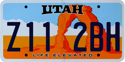 UT license plate Z112BH