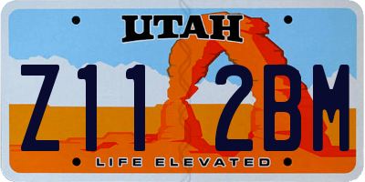 UT license plate Z112BM