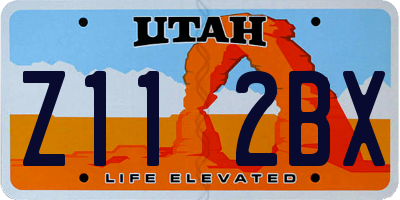 UT license plate Z112BX