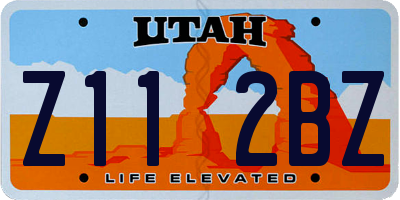 UT license plate Z112BZ