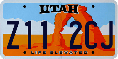 UT license plate Z112CJ