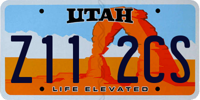 UT license plate Z112CS
