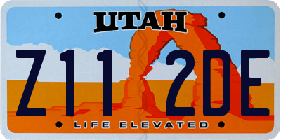 UT license plate Z112DE