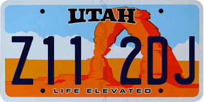 UT license plate Z112DJ