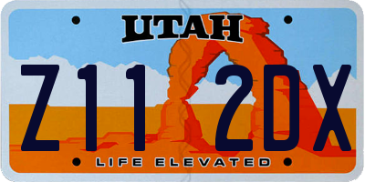 UT license plate Z112DX