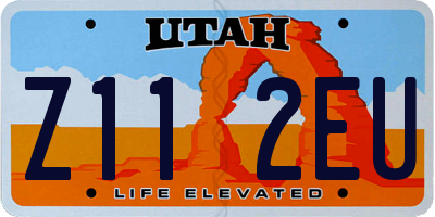 UT license plate Z112EU