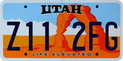 UT license plate Z112FG