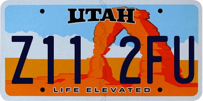 UT license plate Z112FU