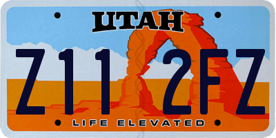UT license plate Z112FZ