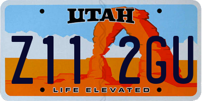 UT license plate Z112GU