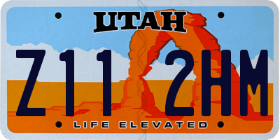 UT license plate Z112HM