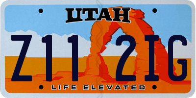 UT license plate Z112IG
