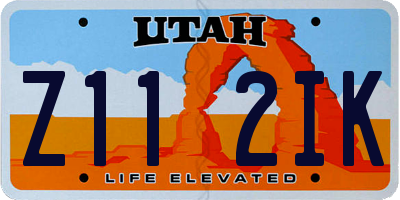 UT license plate Z112IK