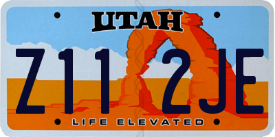 UT license plate Z112JE
