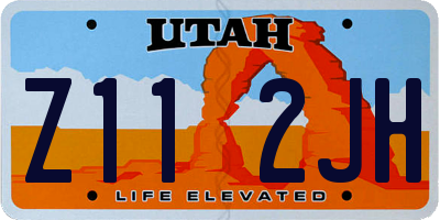 UT license plate Z112JH