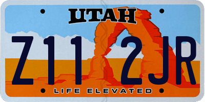 UT license plate Z112JR