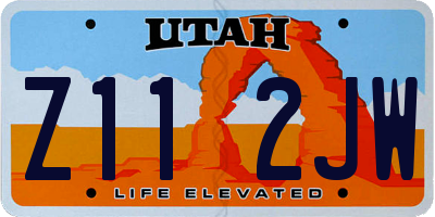 UT license plate Z112JW