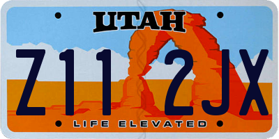UT license plate Z112JX