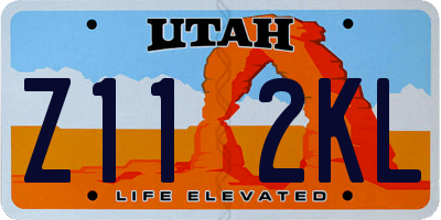 UT license plate Z112KL