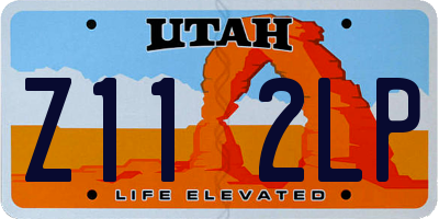UT license plate Z112LP