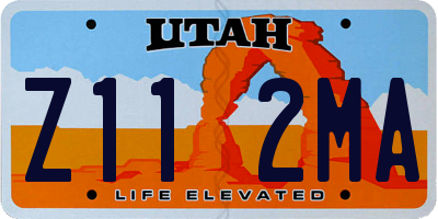UT license plate Z112MA