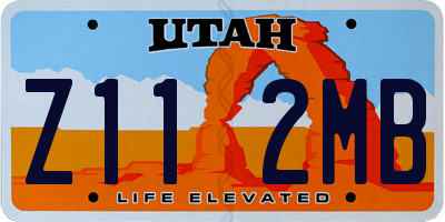 UT license plate Z112MB