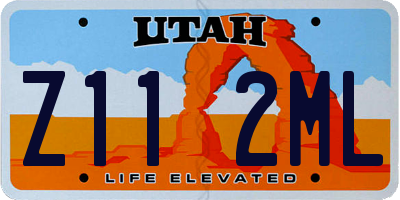 UT license plate Z112ML
