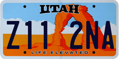 UT license plate Z112NA