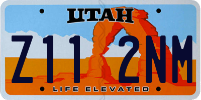 UT license plate Z112NM