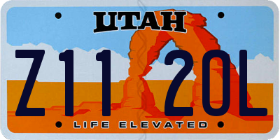 UT license plate Z112OL