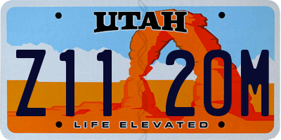 UT license plate Z112OM
