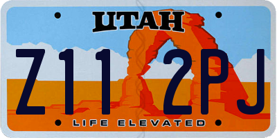 UT license plate Z112PJ