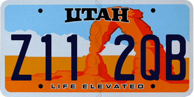UT license plate Z112QB