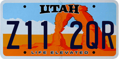 UT license plate Z112QR