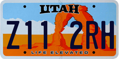 UT license plate Z112RH