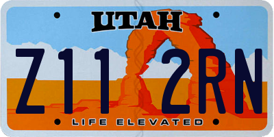 UT license plate Z112RN