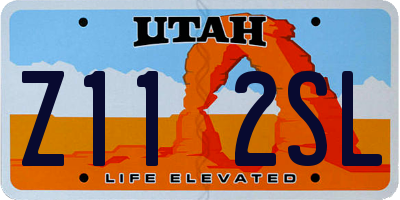 UT license plate Z112SL