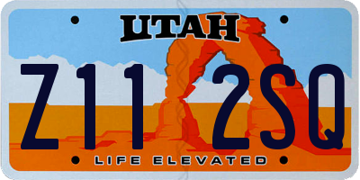 UT license plate Z112SQ