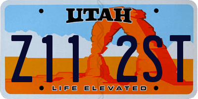UT license plate Z112ST