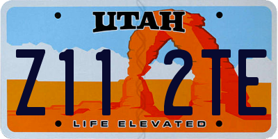UT license plate Z112TE