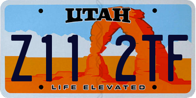 UT license plate Z112TF
