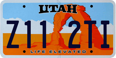 UT license plate Z112TI