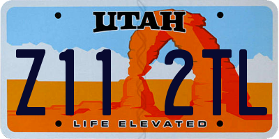 UT license plate Z112TL