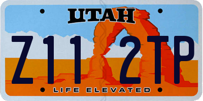 UT license plate Z112TP