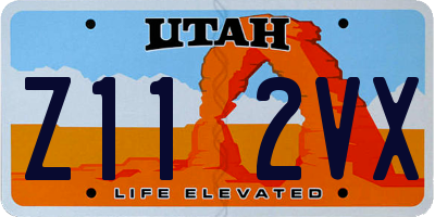 UT license plate Z112VX