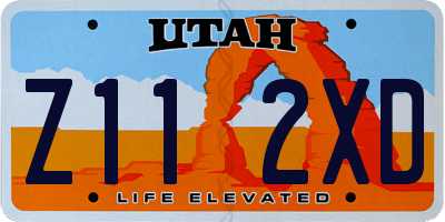 UT license plate Z112XD